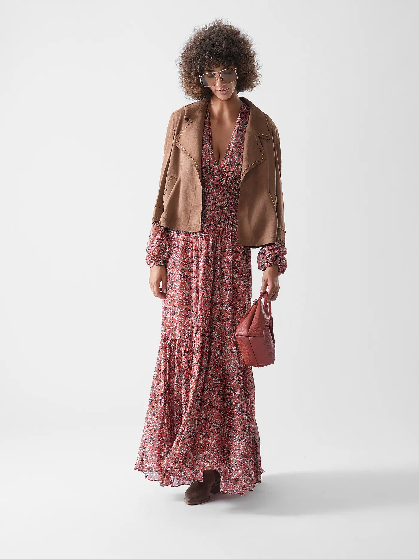 GIANNI CHIARINI | Ledertasche - Hobo Bag DUA Small | dunkelrot